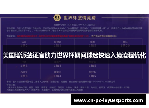 美国增派签证官助力世界杯期间球迷快速入境流程优化